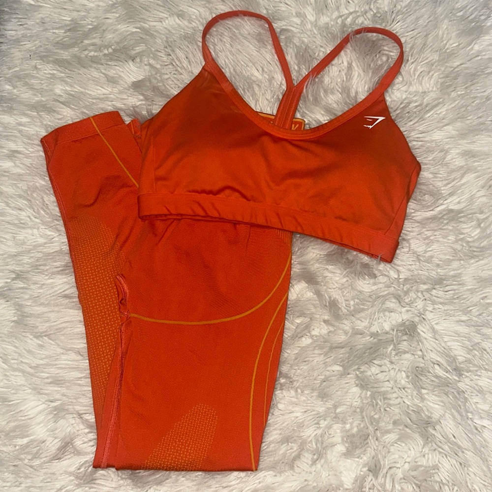 APEX SEAMLESS HIGH RISE LEGGINGS AND V NECK BRA